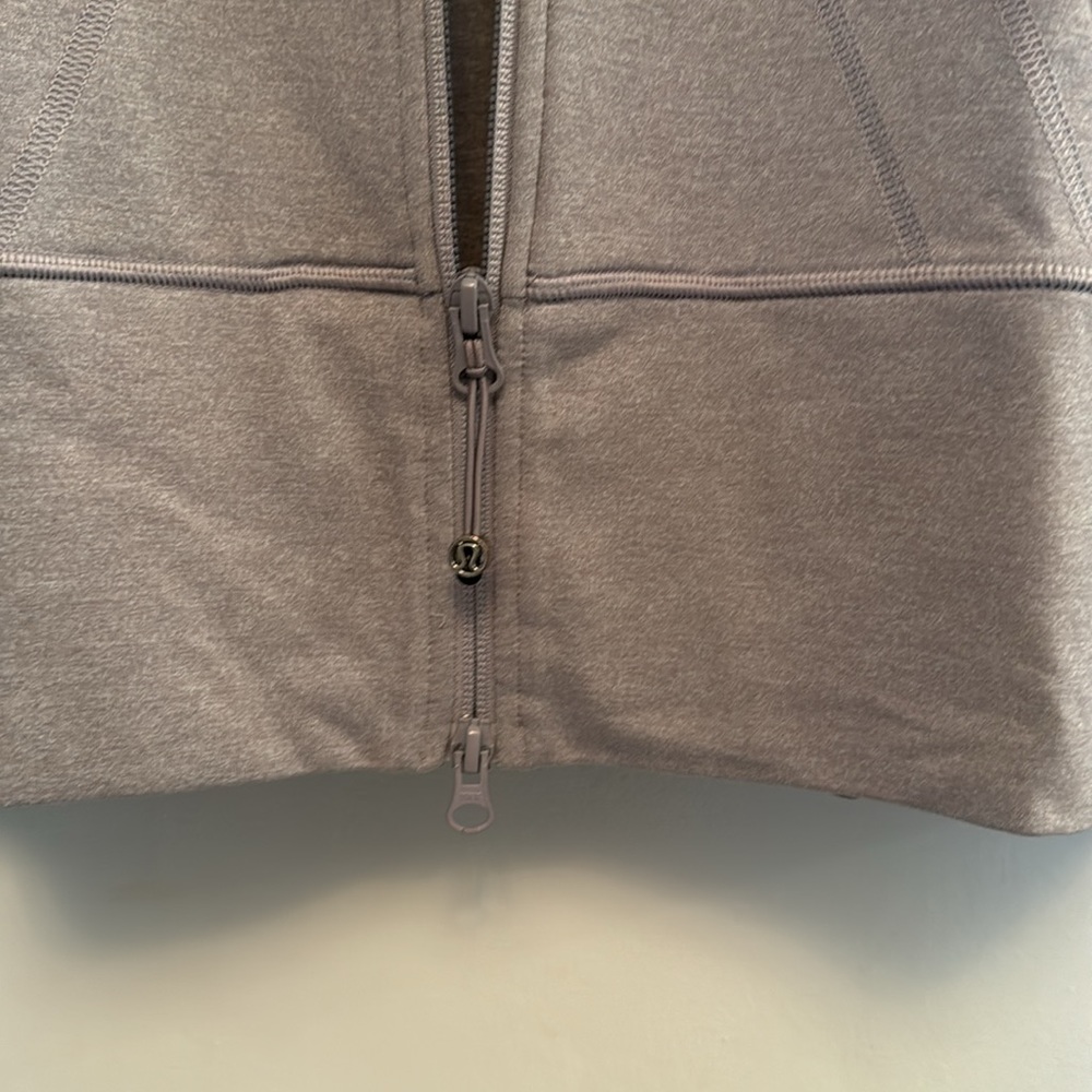 Lululemon hoodie, full zip, scuba neck, full length, purple. Size 10 - Picture 5 of 10